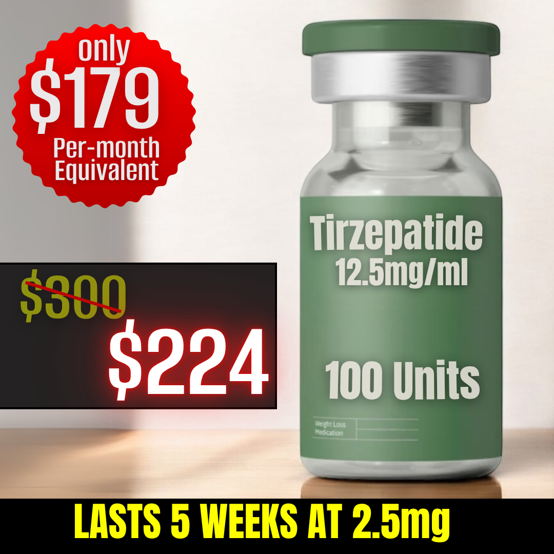 100 Units Tirzepatide $224 (5 Weeks)