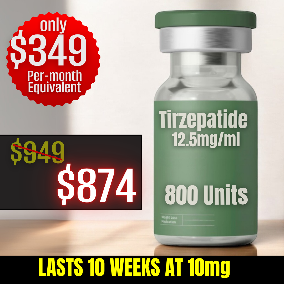 800 Units Tirzepatide $874 (10 Weeks)